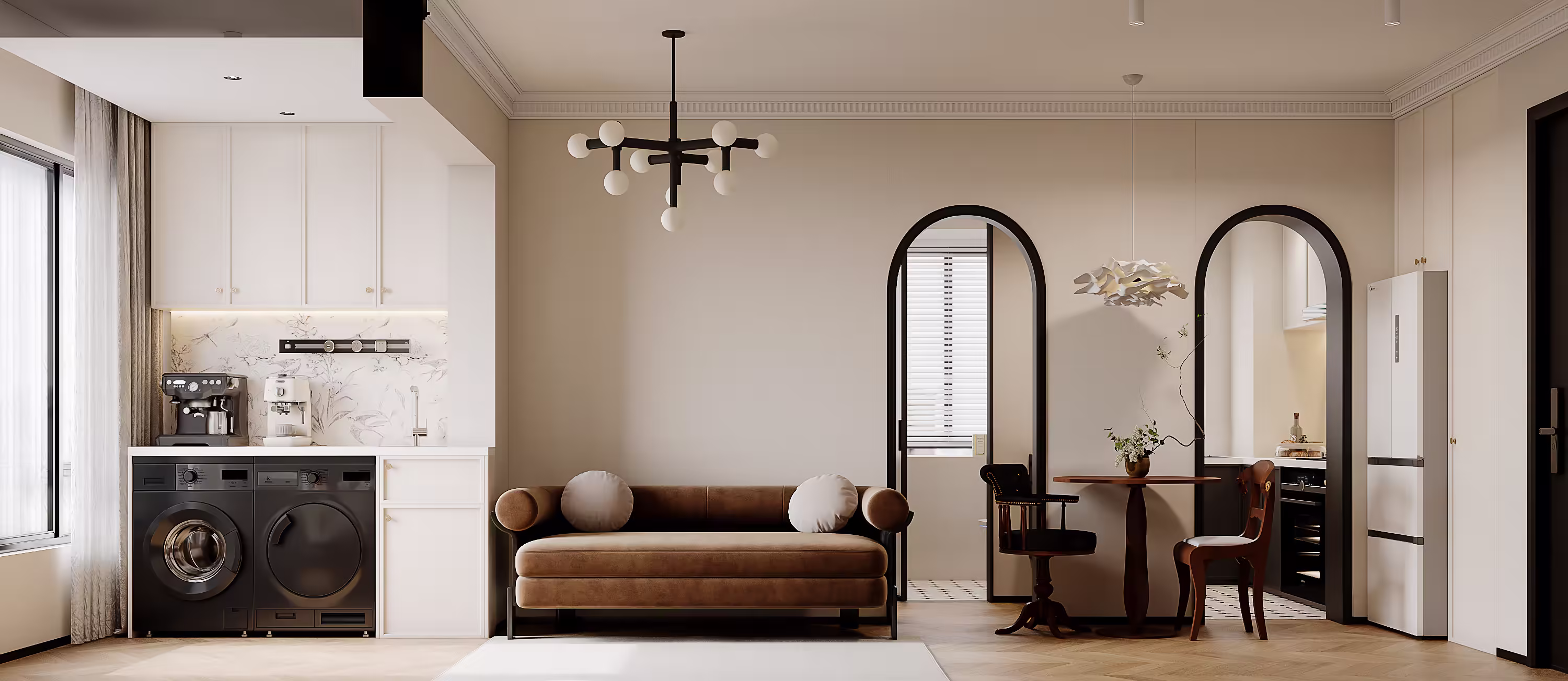 宝安区海峦坊1栋五单元-中古风效果图