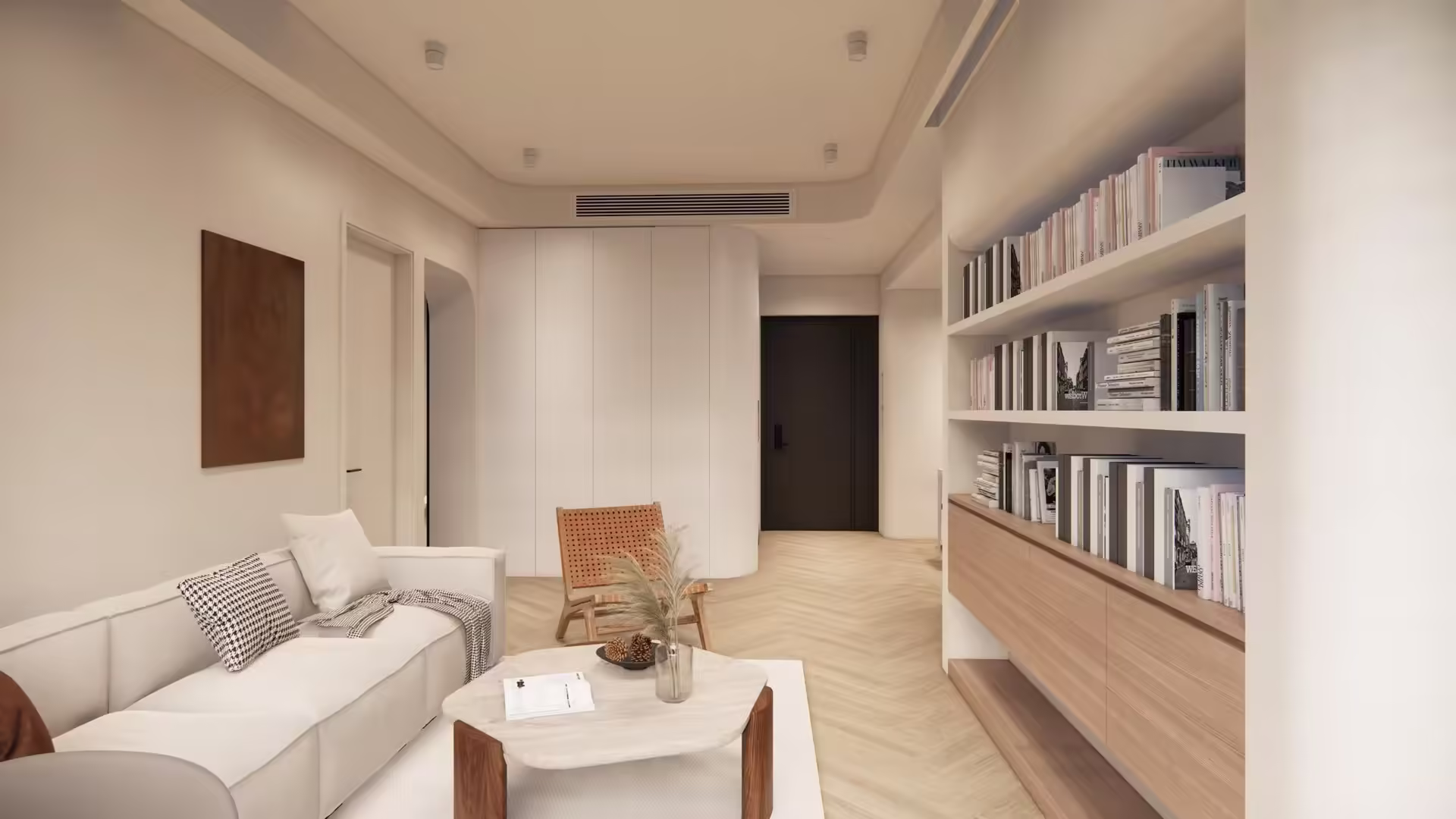 罗湖区东海富汇豪庭1栋D户型-奶油风效果图